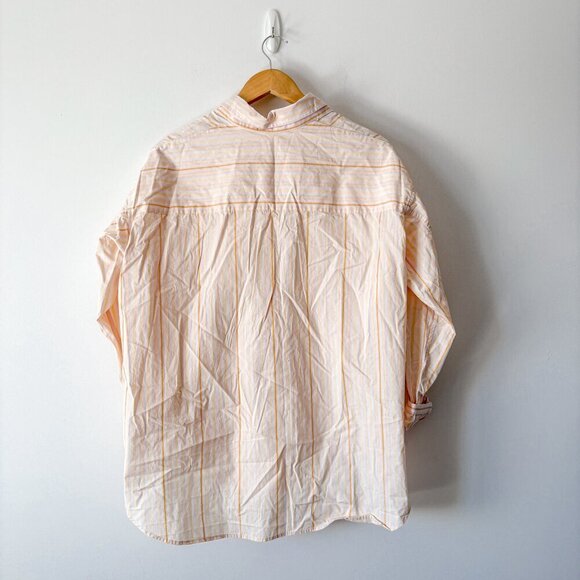 Aritzia Wilfred Free Relaxed Button Up Cotton Shirt NWT Barlowe Aprc/Lilac Sz XS - Picture 5 of 8